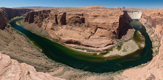Photograph of the Colorado River just south of Glen Canyon Dam