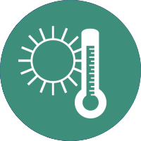 An icon depicting Climate Indicators