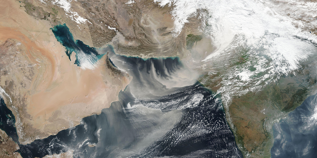 dust over the Arabian Sea