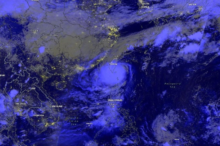 Typhoon Koinu Over Southern Taiwan | Earthdata