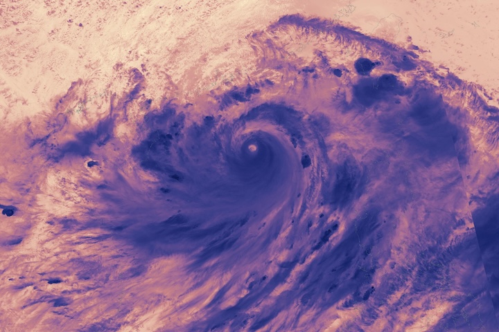 Brightness temperature image of Super Typhoon Yagi approaching Hong Kong and southern China on September 5, 2024 captured by the VIIRS instrument aboard the joint NASA/NOAA NOAA-21 satellite