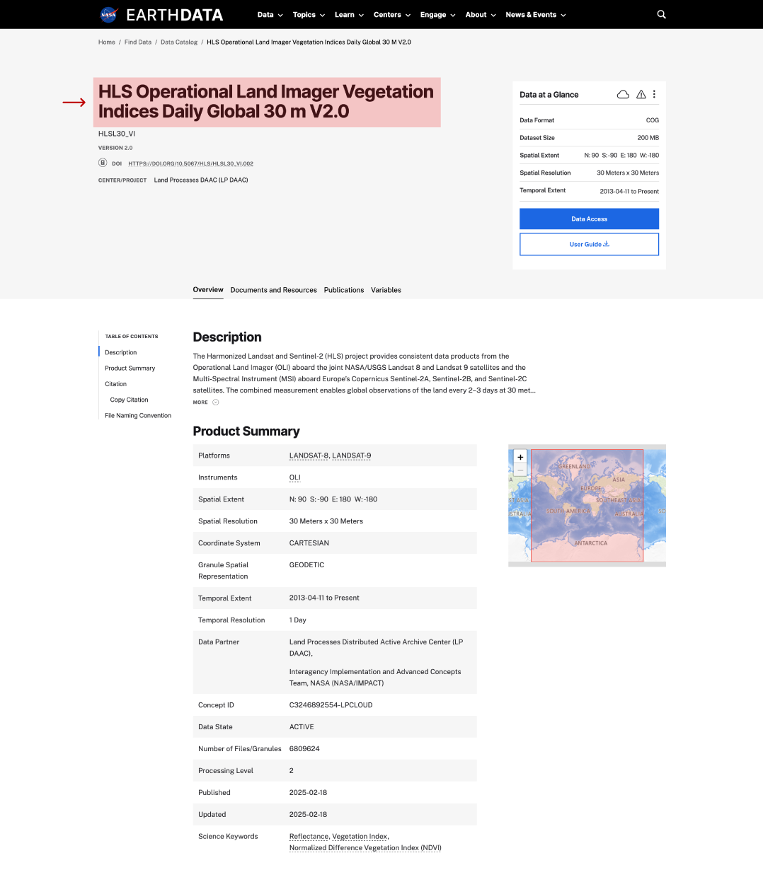 long name on dataset page