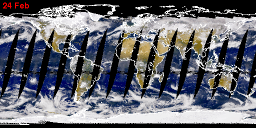 Animation showing a massive sandstorm captured by SeaWiFS.