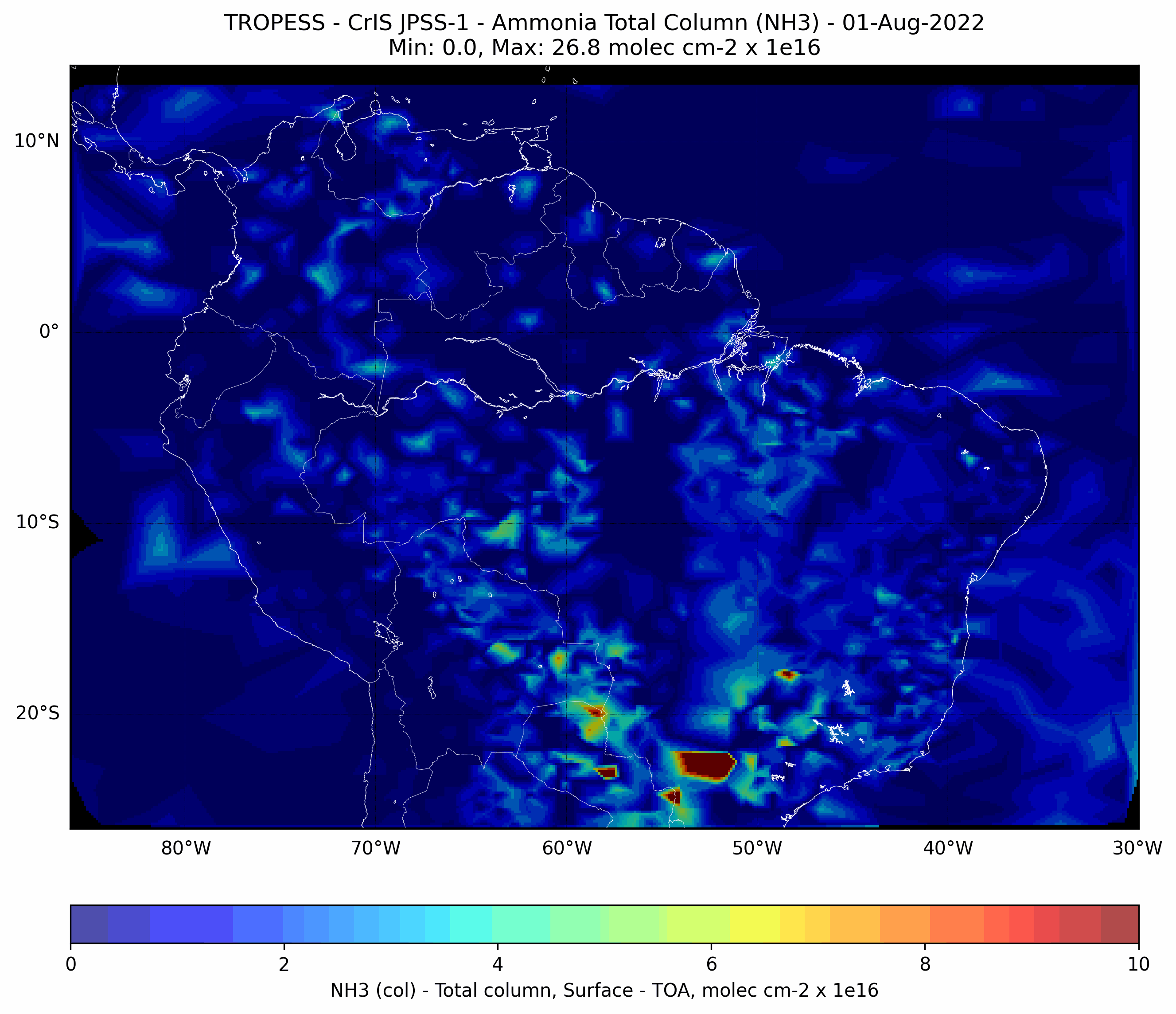 This is a timelapse from August 1, 2022 to August 31, 2022 of wildfires in Brazil. 