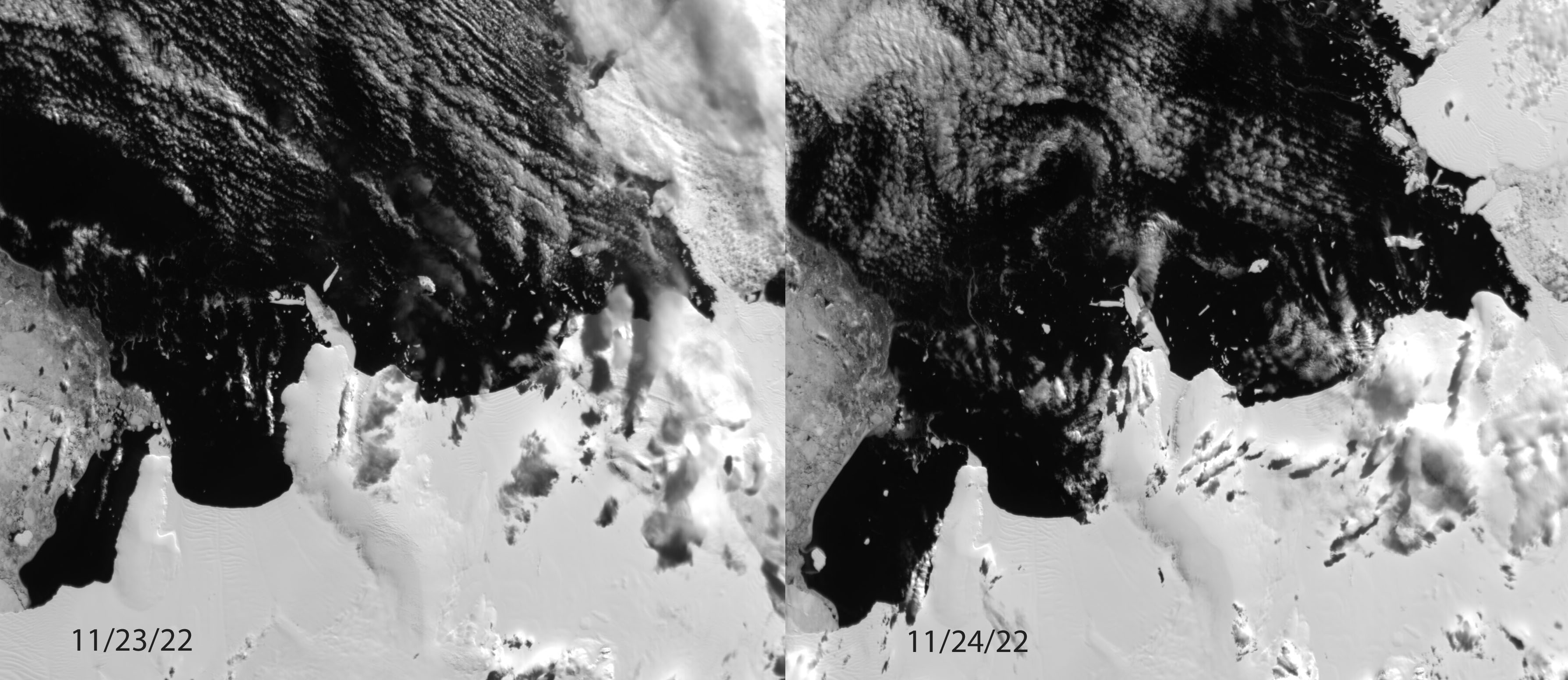 Ice movement in Antarctica