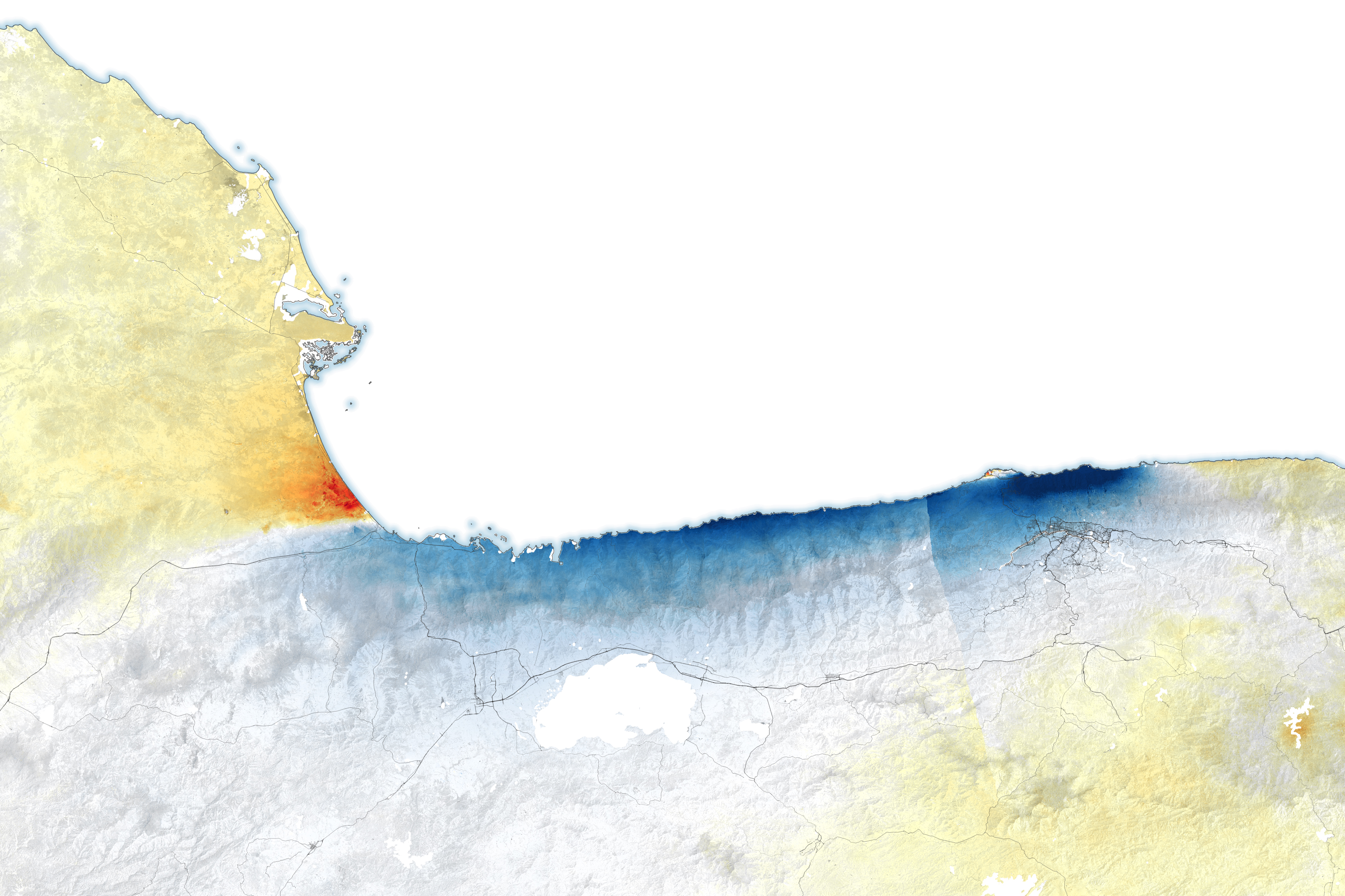 Map indicating where Venezuela’s Earthquakes Shifted the Ground