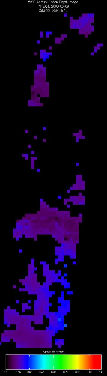 Mar. 9, 2006, Aerosol Optical Depth 17.6 km