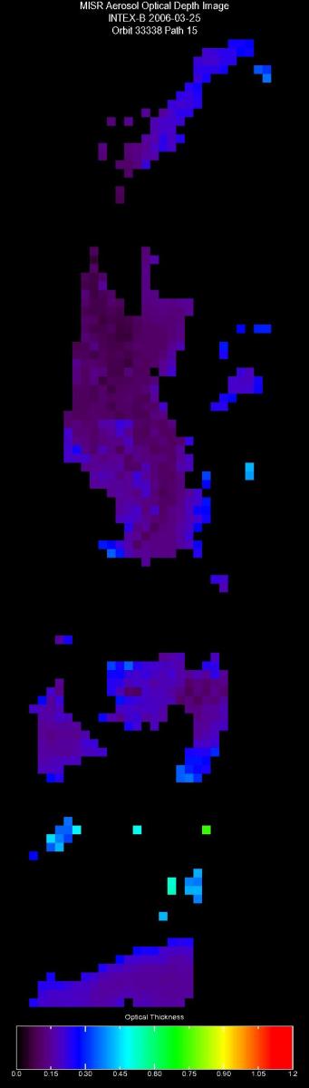 Mar. 25, 2006, Aerosol Optical Depth 17.6 km