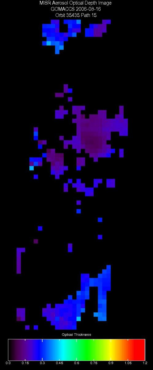 Aug. 16, 2006, Aerosol Optical Depth 17.6 km
