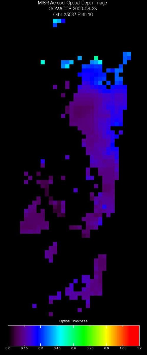 Aug. 23, 2006, Aerosol Optical Depth 17.6 km