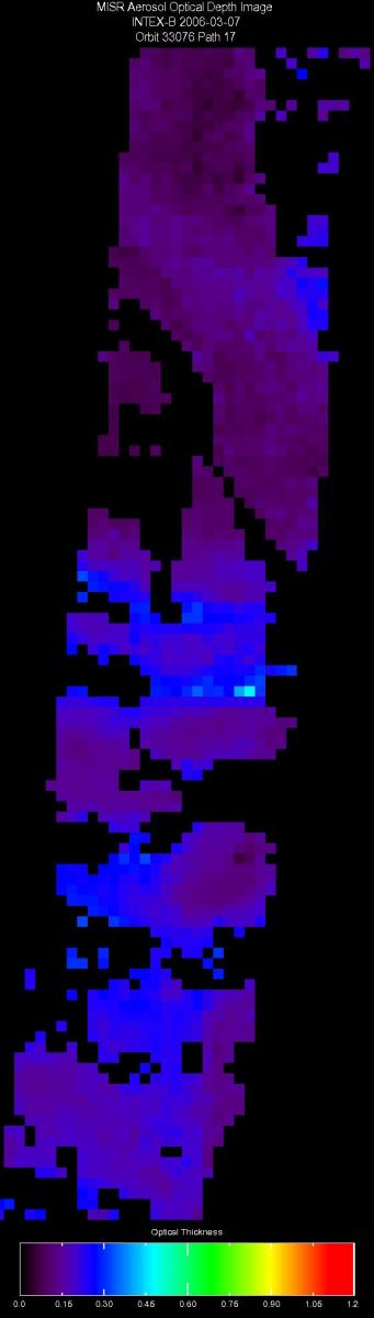 Mar. 7, 2006, Aerosol Optical Depth 17.6 km