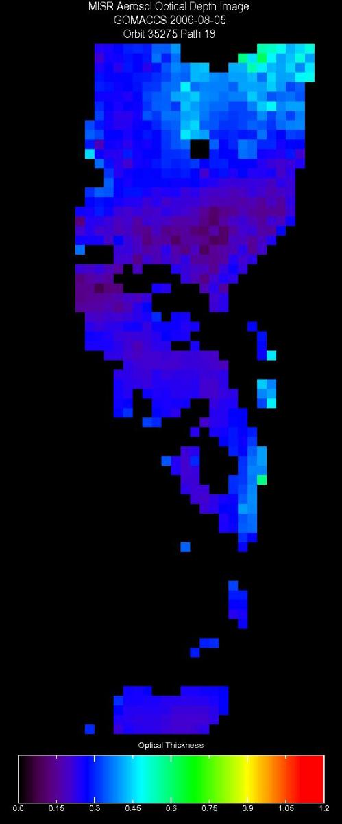 Aug. 5, 2006, Aerosol Optical Depth 17.6 km