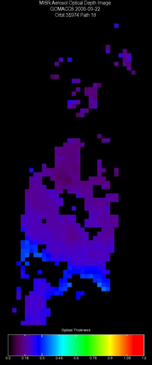 Sept. 22, 2006, Aerosol Optical Depth 17.6 km