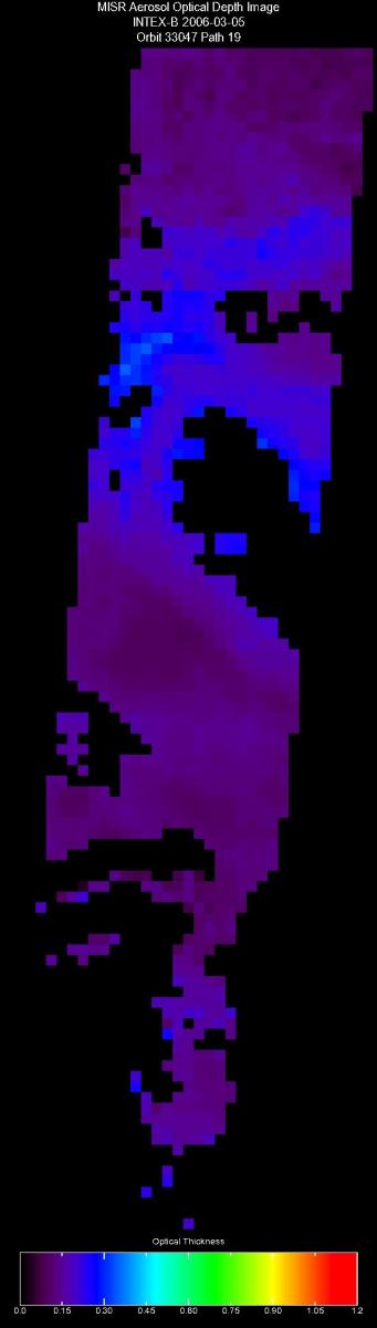 Mar. 5, 2006, Aerosol Optical Depth 17.6 km