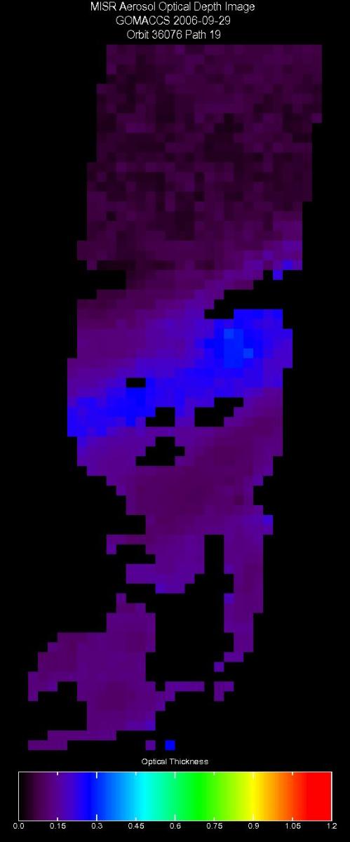 Sept. 29, 2006, Aerosol Optical Depth 17.6 km