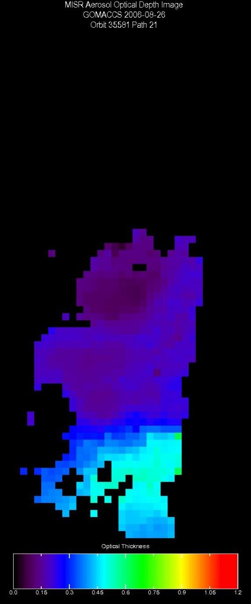 Aug. 26, 2006, Aerosol Optical Depth 17.6 km