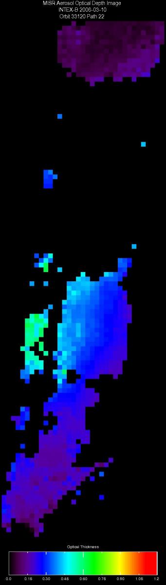Mar. 10, 2006, Aerosol Optical Depth 17.6 km