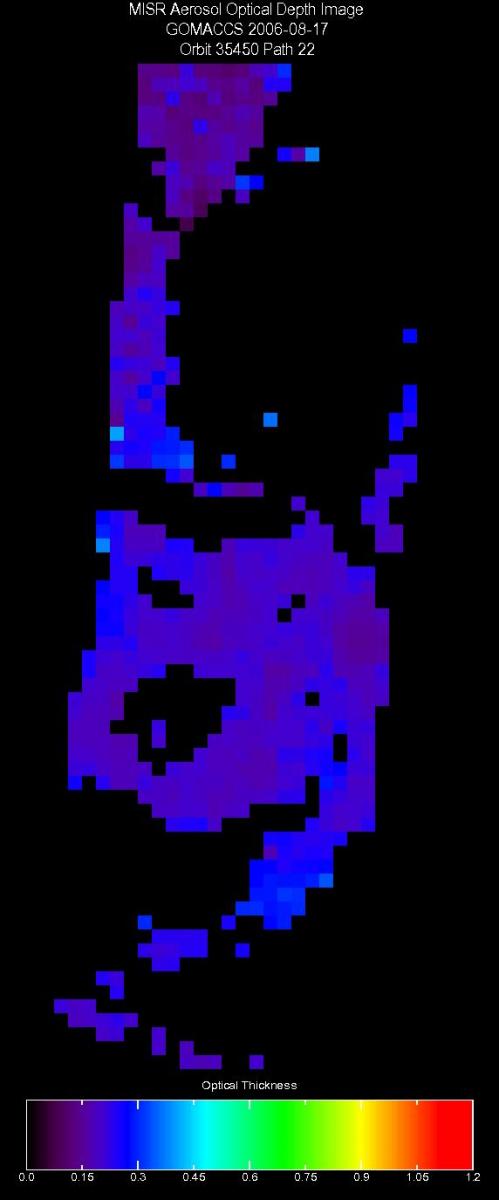 Aug. 17, 2006, Aerosol Optical Depth 17.6 km