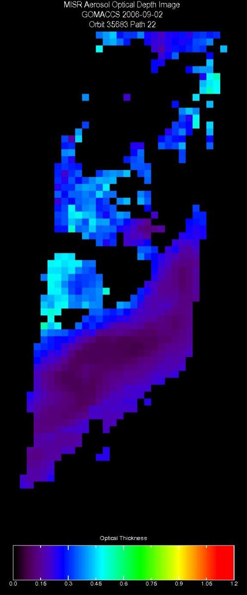 Sept. 2, 2006, Aerosol Optical Depth 17.6 km