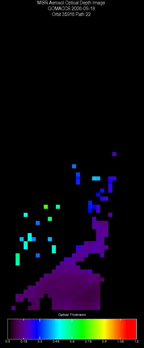 Sept. 18, 2006, Aerosol Optical Depth 17.6 km