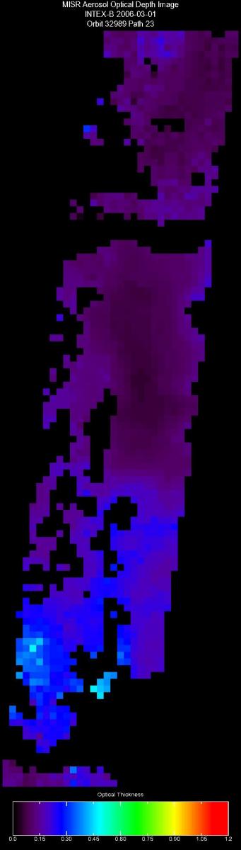 Mar. 1, 2006, Aerosol Optical Depth 17.6 km