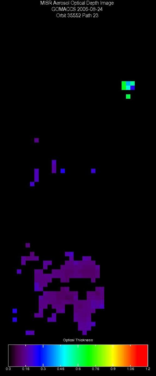 Aug. 24, 2006, Aerosol Optical Depth 17.6 km