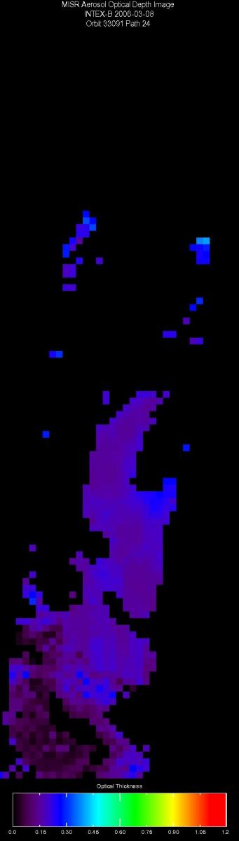 Mar. 8, 2006, Aerosol Optical Depth 17.6 km