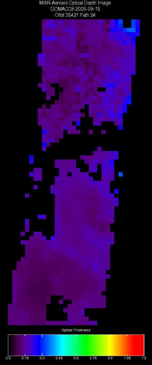 Aug. 15, 2006, Aerosol Optical Depth 17.6 km