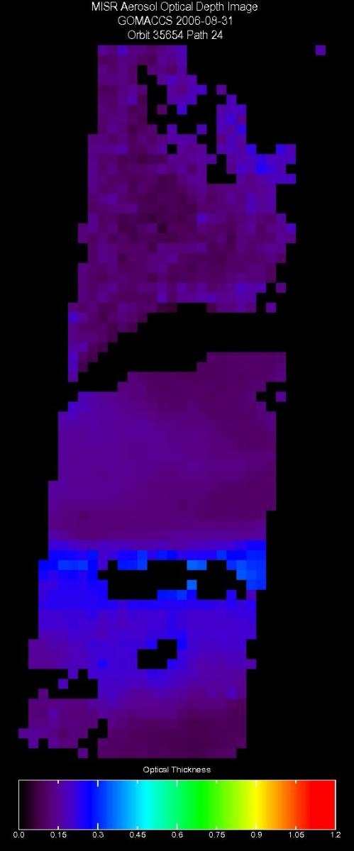 Aug. 31, 2006, Aerosol Optical Depth 17.6 km