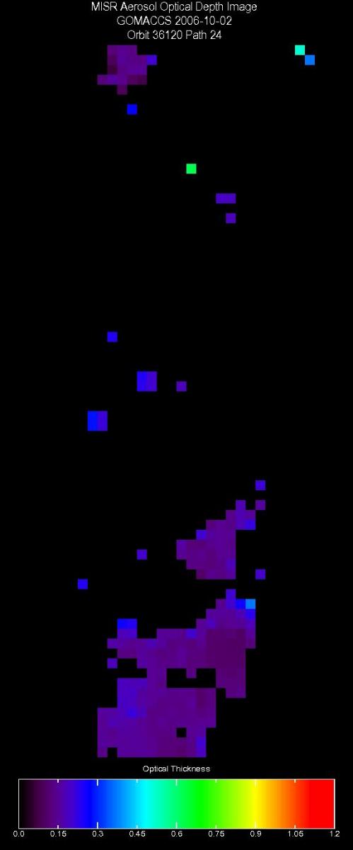 Oct. 2, 2006, Aerosol Optical Depth 17.6 km