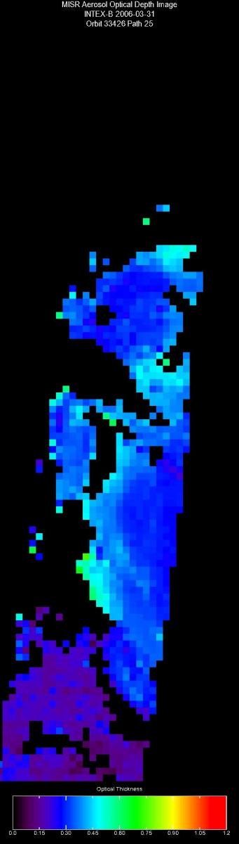 Veracruz: Mar. 31, 2006, Aerosol Optical Depth 17.6 km