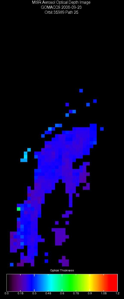 Sept. 23, 2006, Aerosol Optical Depth 17.6 km