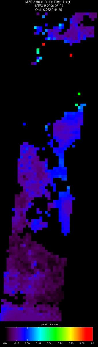 Mar. 6, 2006, Aerosol Optical Depth 17.6 km