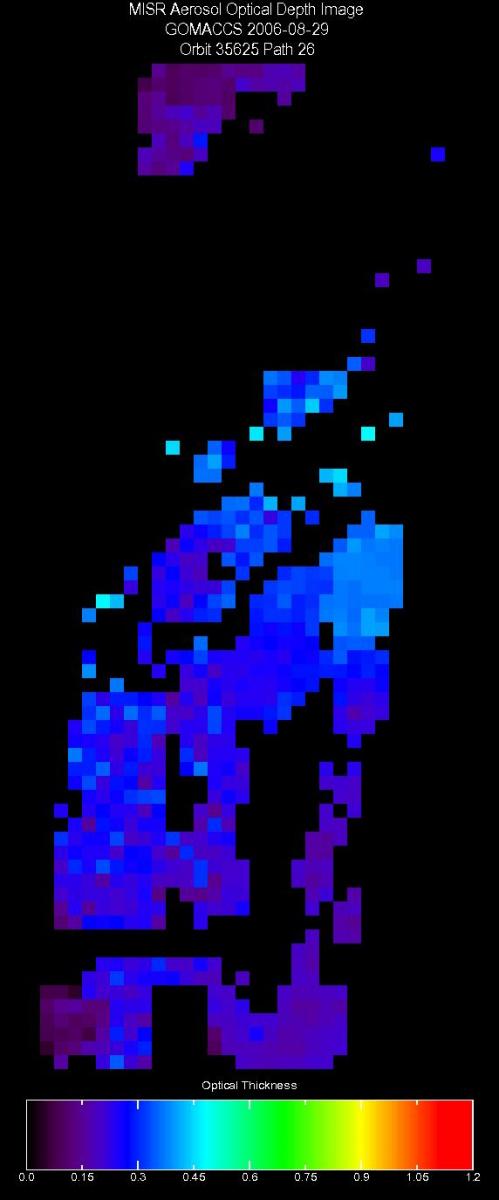 Aug. 29, 2006, Aerosol Optical Depth 17.6 km