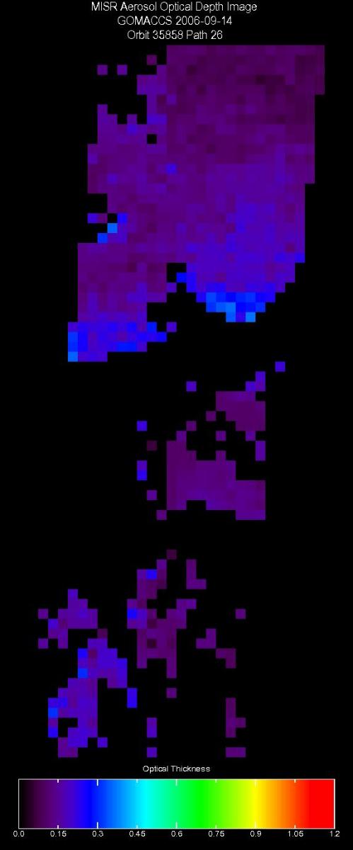 Sept. 14, 2006, Aerosol Optical Depth 17.6 km