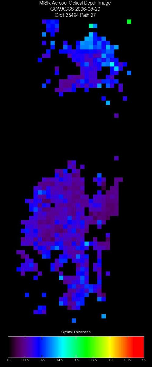 Aug. 20, 2006, Aerosol Optical Depth 17.6 km