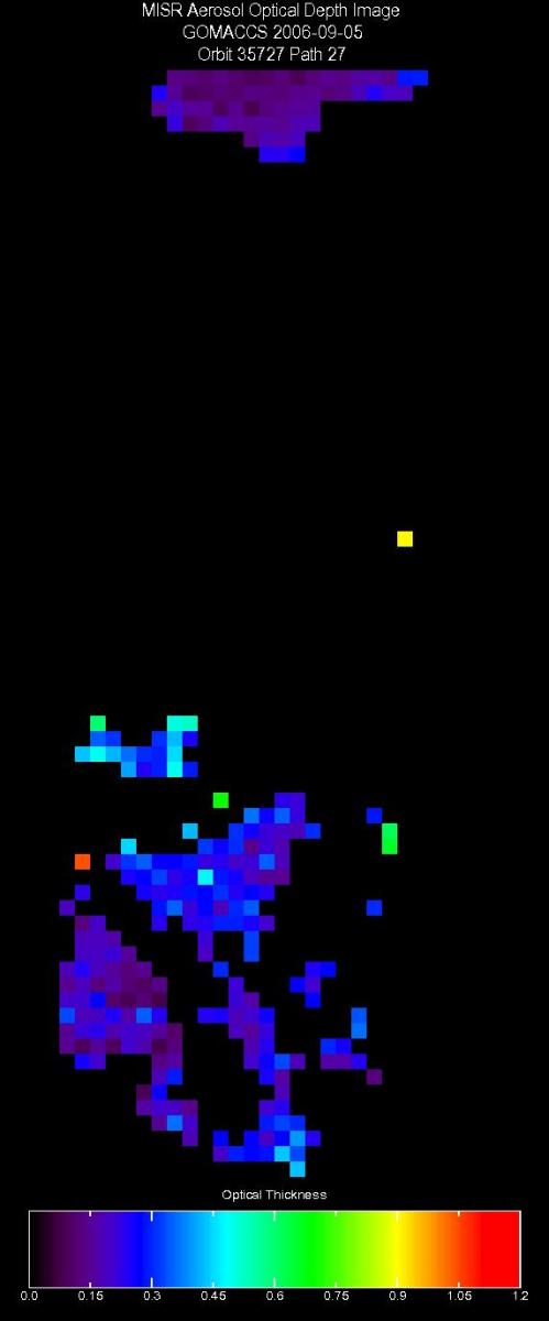 Sept. 5, 2006, Aerosol Optical Depth 17.6 km