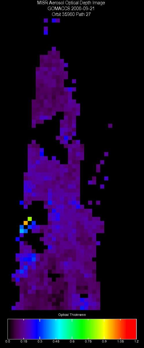 Sept. 21, 2006, Aerosol Optical Depth 17.6 km