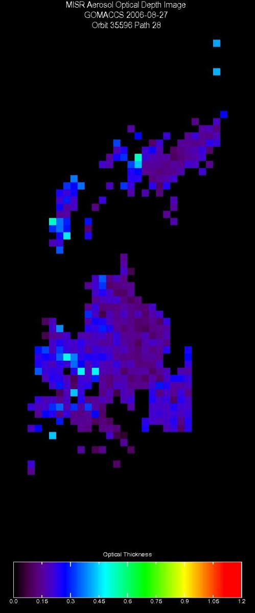 Aug. 27, 2006, Aerosol Optical Depth 17.6 km