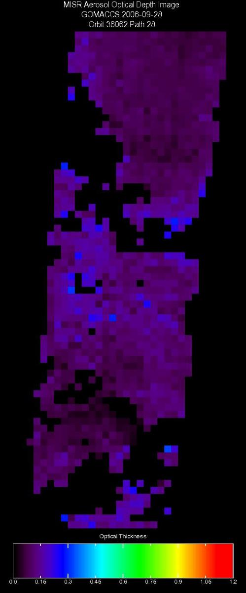 Sept. 28, 2006, Aerosol Optical Depth 17.6 km