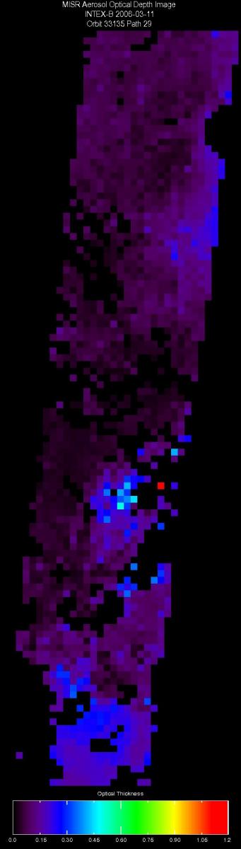 Mar. 11, 2006, Aerosol Optical Depth 17.6 km