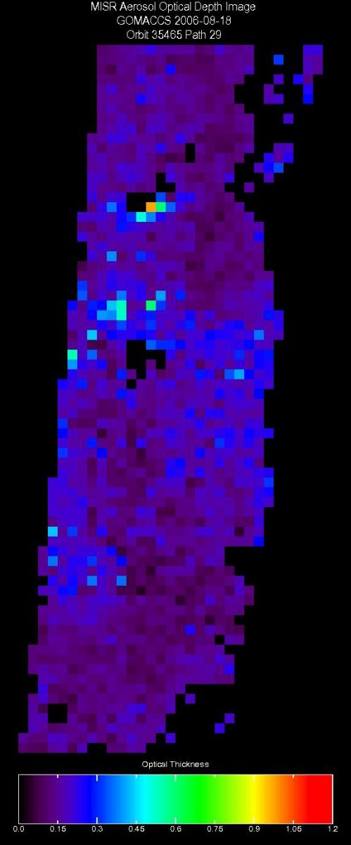 Aug. 18, 2006, Aerosol Optical Depth 17.6 km