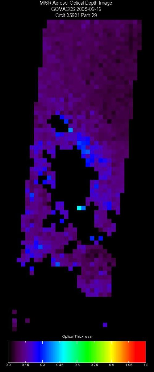 Sept. 19, 2006, Aerosol Optical Depth 17.6 km