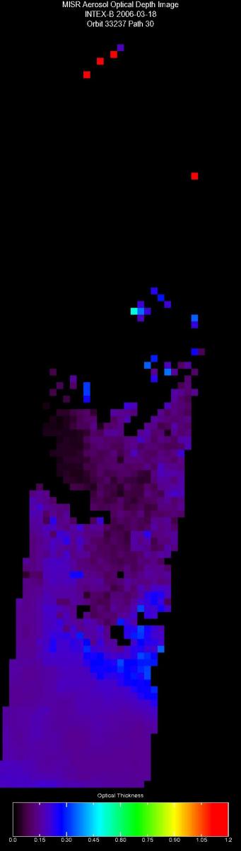 Mar. 18, 2006, Aerosol Optical Depth 17.6 km