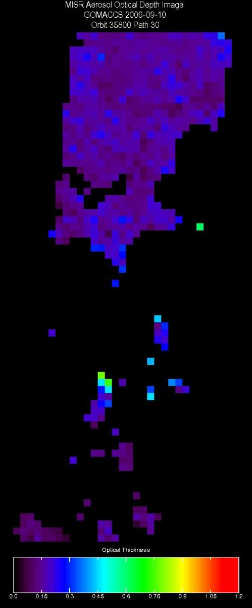 Sept. 10, 2006, Aerosol Optical Depth 17.6 km