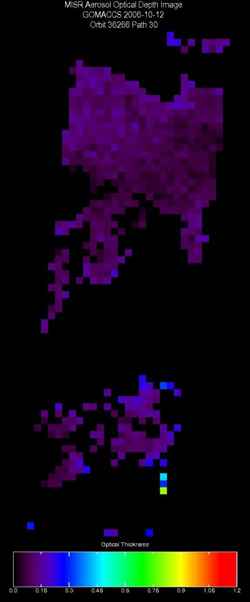 Oct. 12, 2006, Aerosol Optical Depth 17.6 km