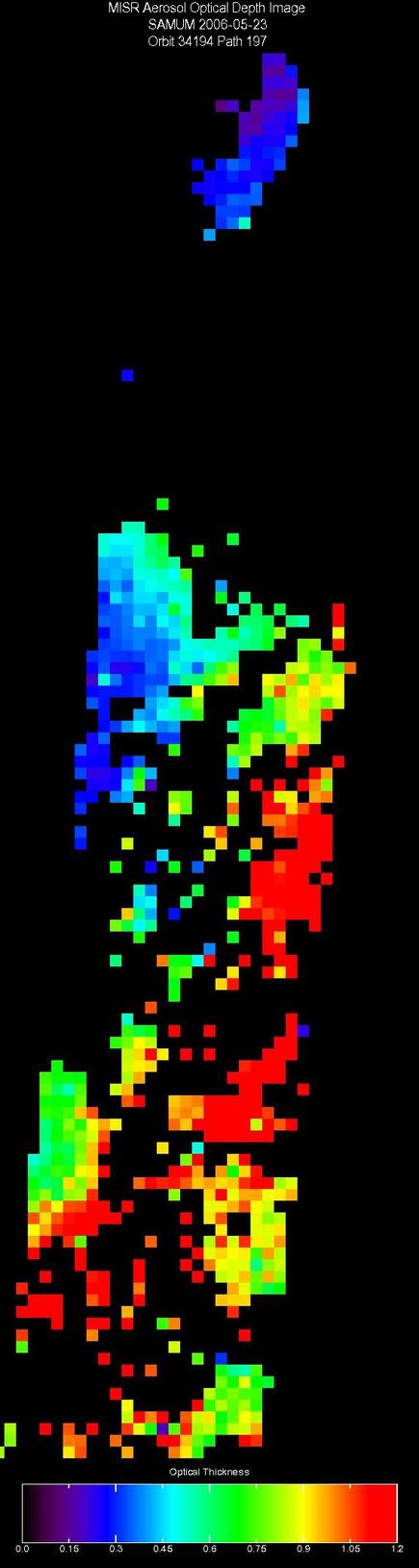 May 23, 2006, Aerosol Optical Depth 17.6 km