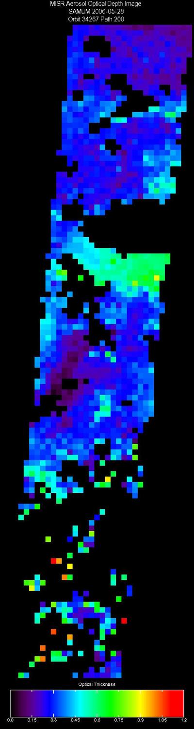 May 28, 2006, Aerosol Optical Depth 17.6 km