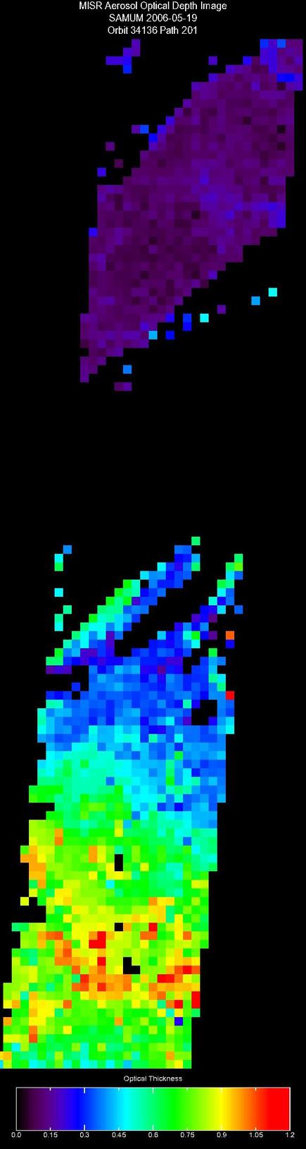 May 19, 2006, Aerosol Optical Depth 17.6 km