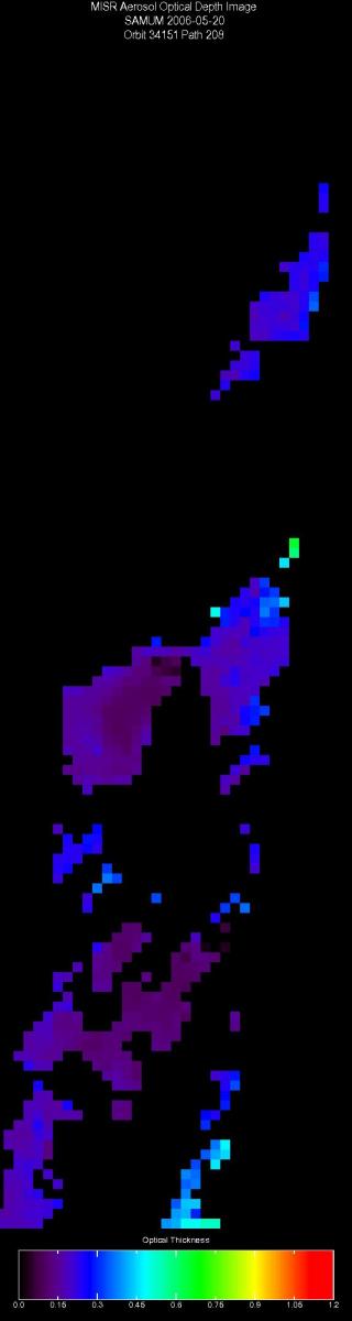May 20, 2006, Aerosol Optical Depth 17.6 km